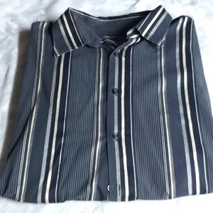 Perry Ellis striped dress shirt, button down, size XL